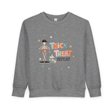 Toddler Sweatshirt - "Trick Treat Repeat" Halloween Candy Costume Pullover - Fred from the Dead