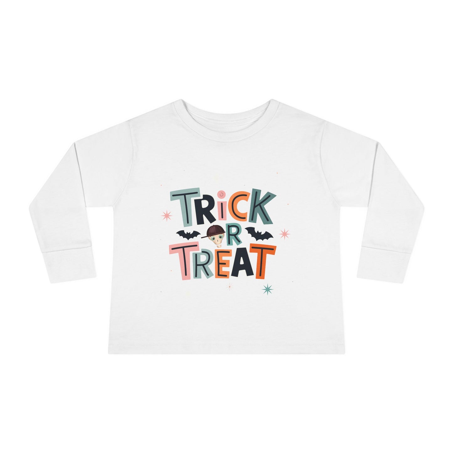 Toddler Long Sleeve Tee - 'Trick or Treat' Cute Halloween Graphic - Fred from the Dead